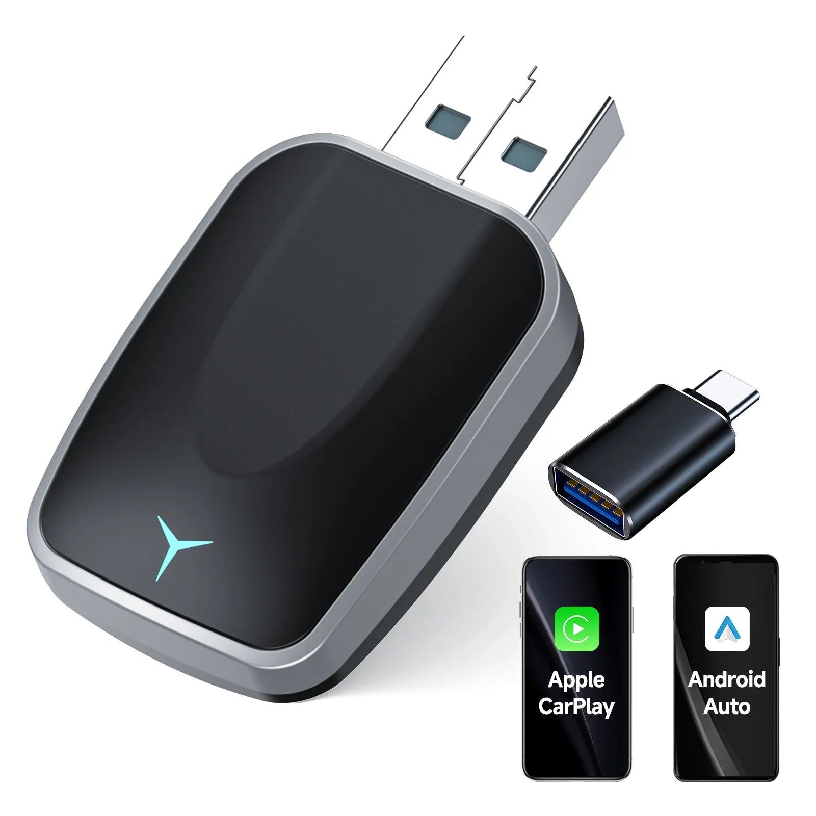 Adaptateur CarPlay Sans Fil 2 en 1 - iPhone & Android Auto