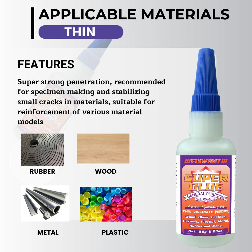 Colle Cayanocarylate SUPERGLUE Instantanée - 1 ACHETÉE = 1 OFFERTE
