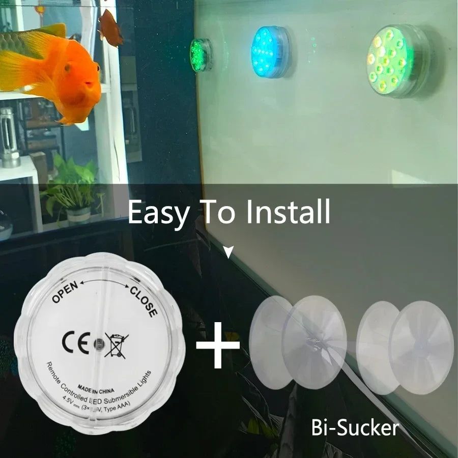 Lot de 4 Spots Lumineux RGB Waterproof - 16 Couleurs + 1 Télécommande