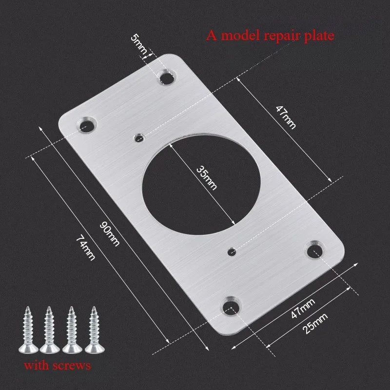 Kit de Réparation de Charnières d'Armoires en Acier Inox - 4PCS + VIS OFFERTES