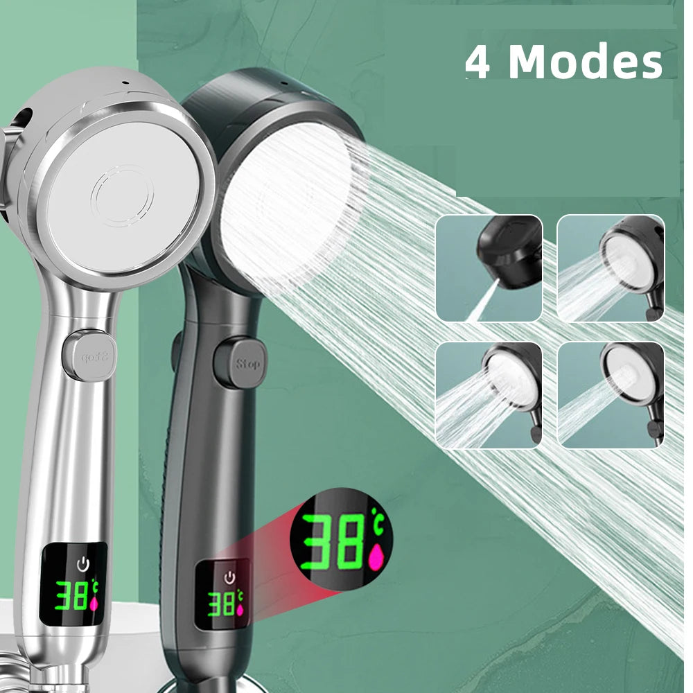 Pomme de Douche Massant + Affichage de la Température