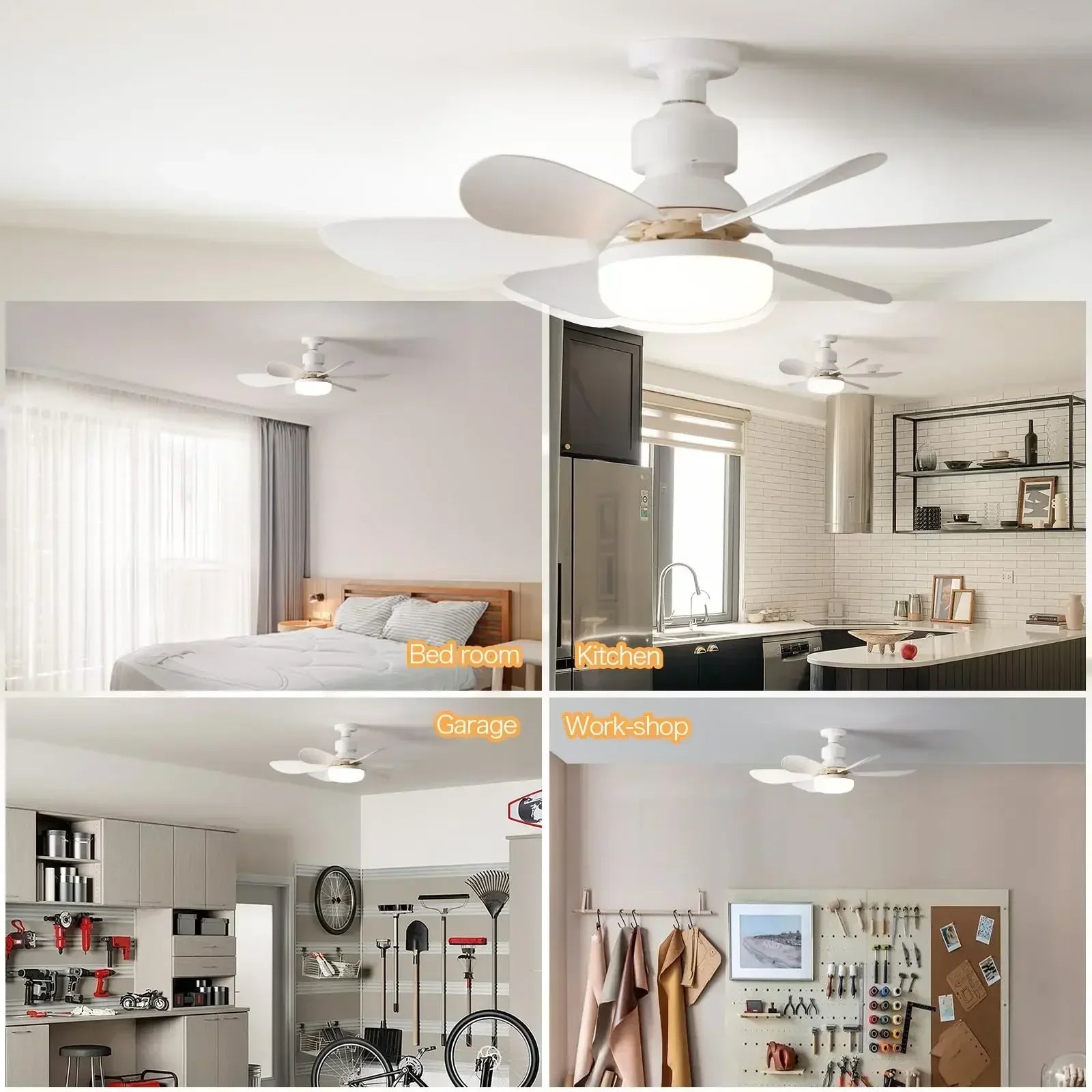 Ventilateur de Plafond LED Silencieux avec Télécommande
