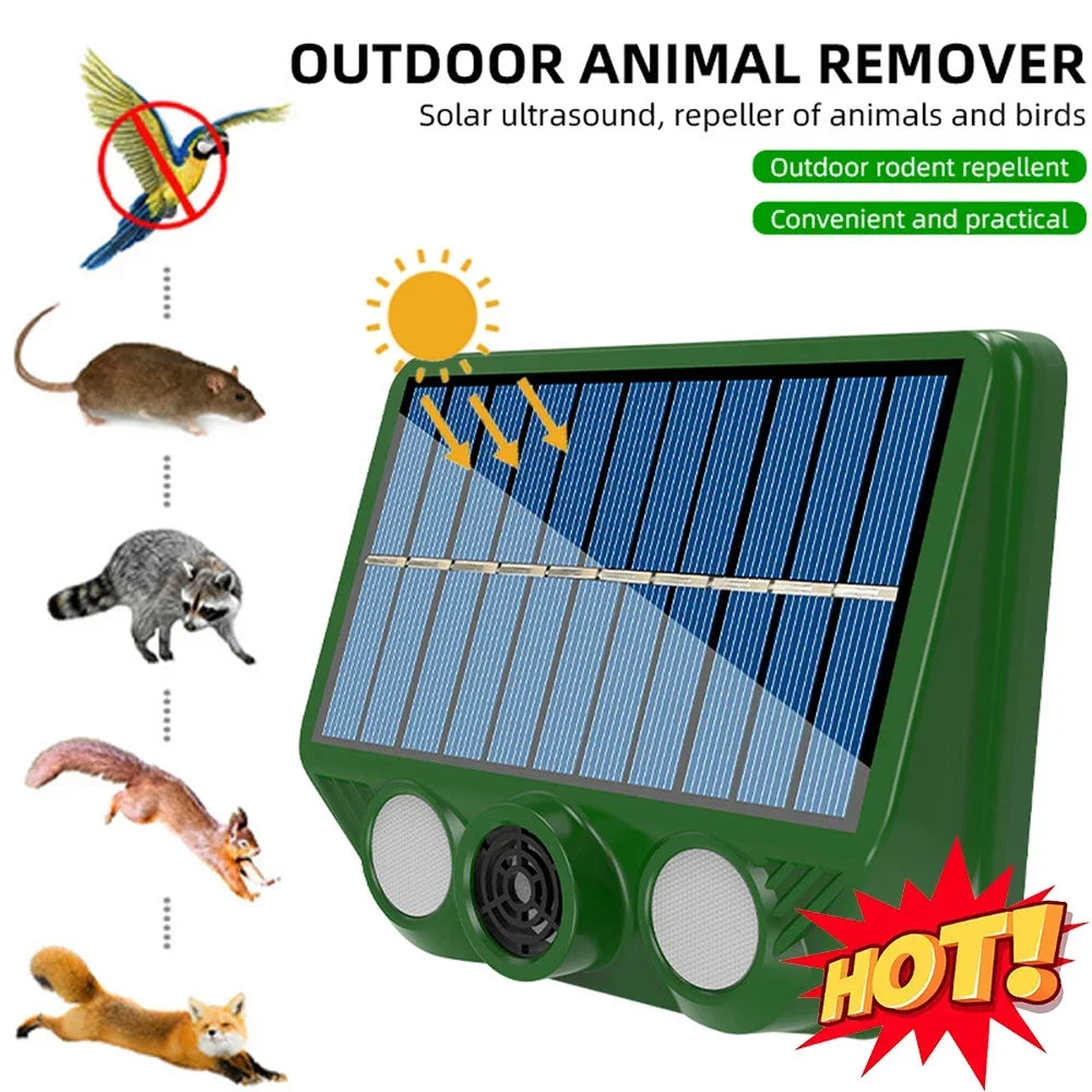 Répulsif Solaire Ultrasons Étanche – Jardin & Extérieur