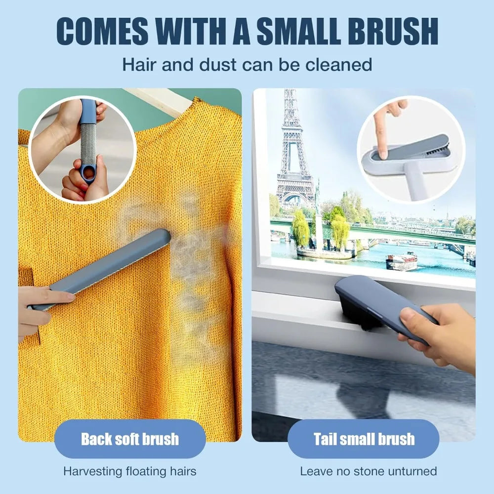 Brosse Ramasse-Poils 4-en-1 Réutilisable Long Manche — Lavable, Chien & Chat, Canapé & Vêtements