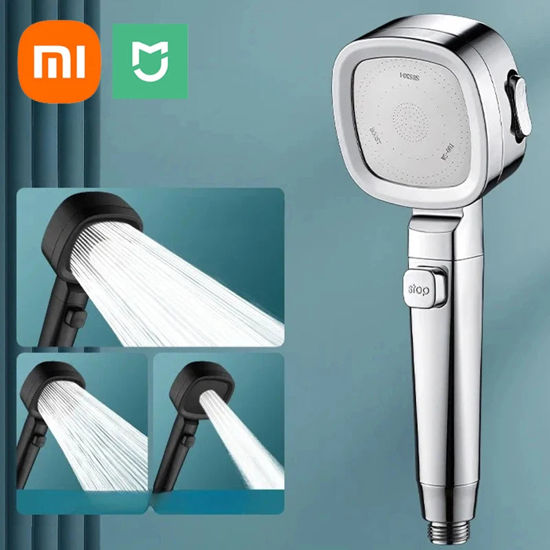 Pommeau de Douche à Haute Pression 3 Modes - 5 FILTRES ANTI-CALCAIRE OFFERTS