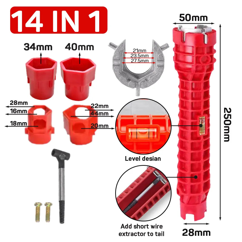 Kit Clé à Tuyau 14 en 1