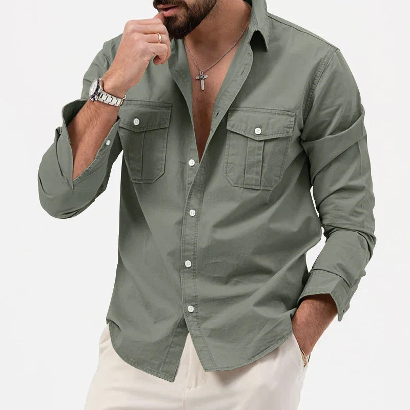 Chemise multi-poches décontractée et respirante