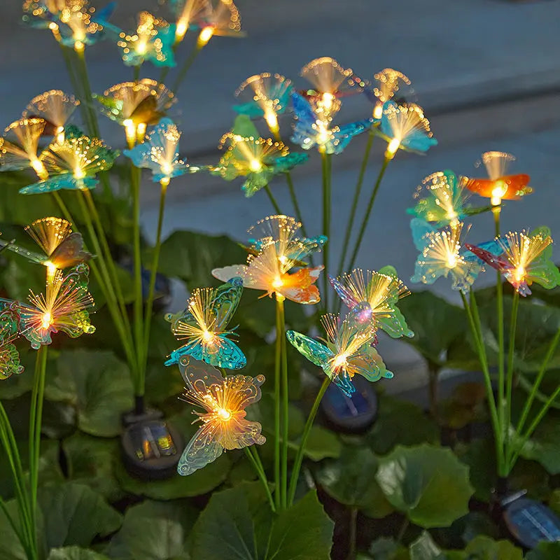 Lampe LED Solaire à Papillons à 6 Branches
