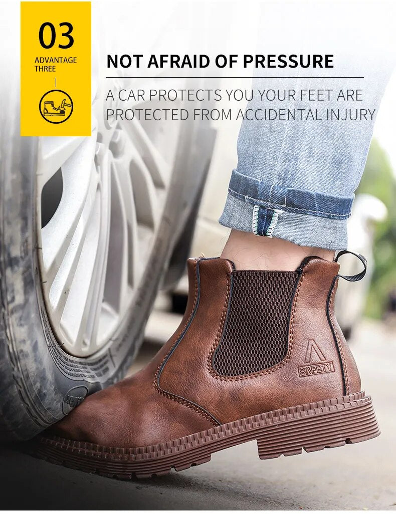 Bottines de sécurité en cuir