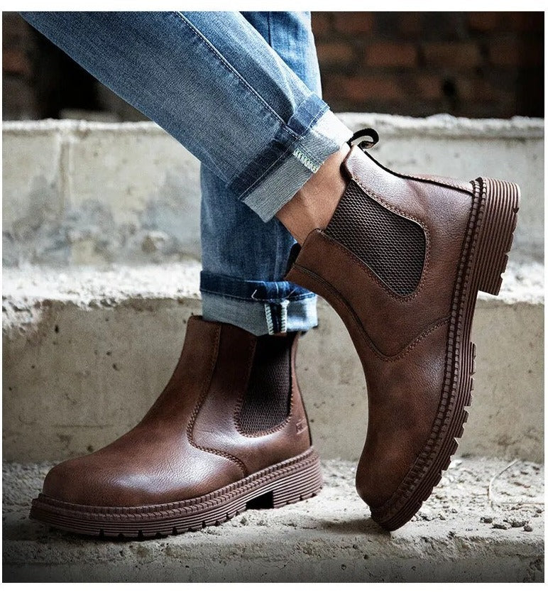 Bottines de sécurité en cuir