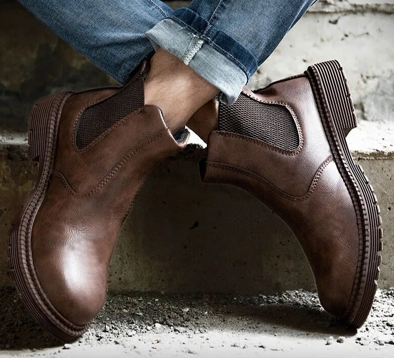 Bottines de sécurité en cuir