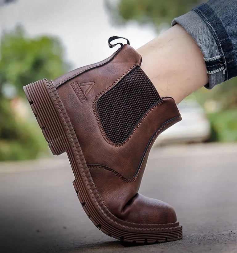 Bottines de sécurité en cuir