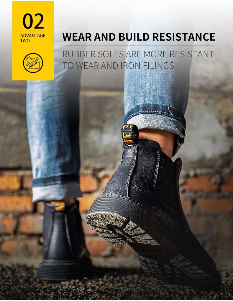Bottines de sécurité en cuir