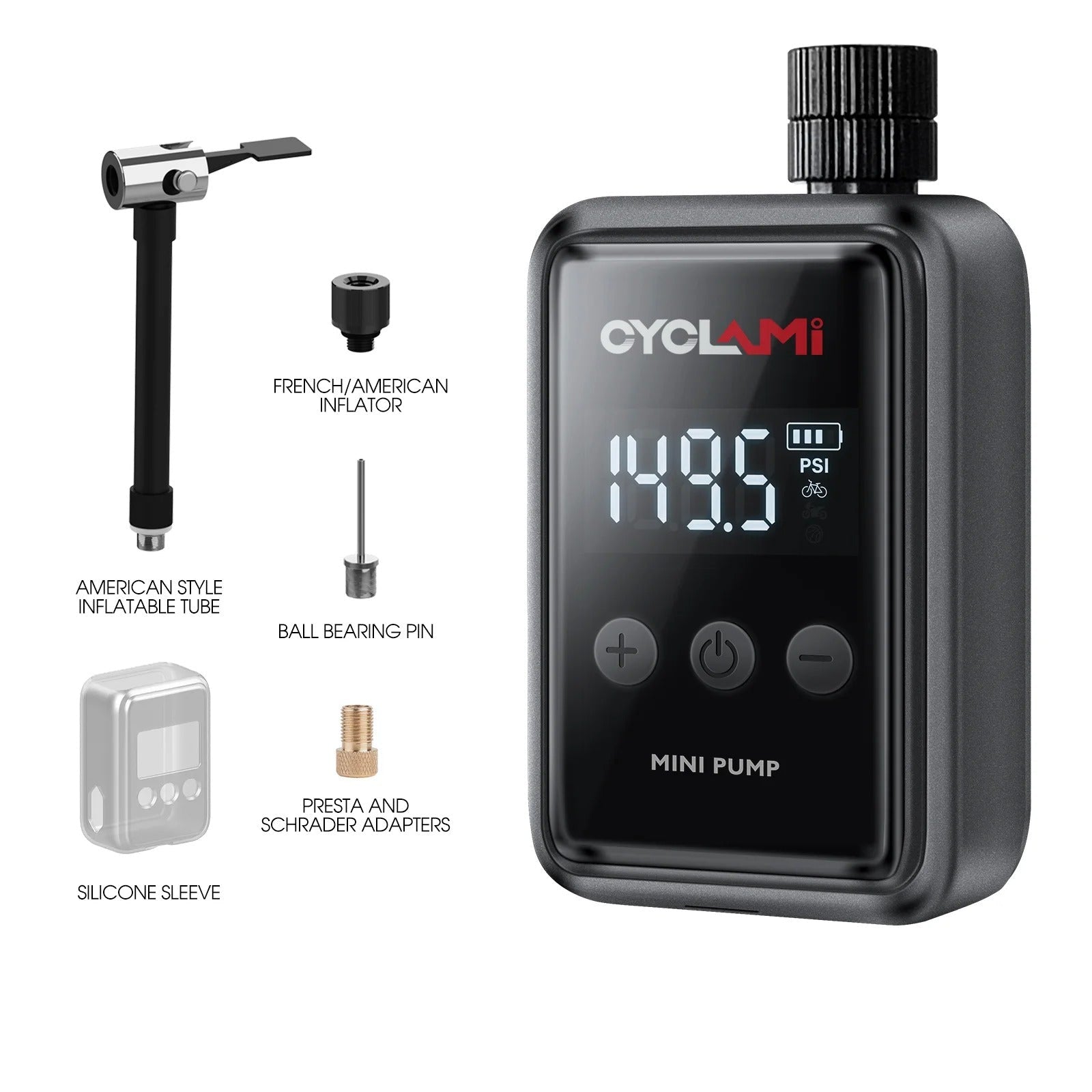 Mini pompe de poche 150PSI - Gonflage rapide