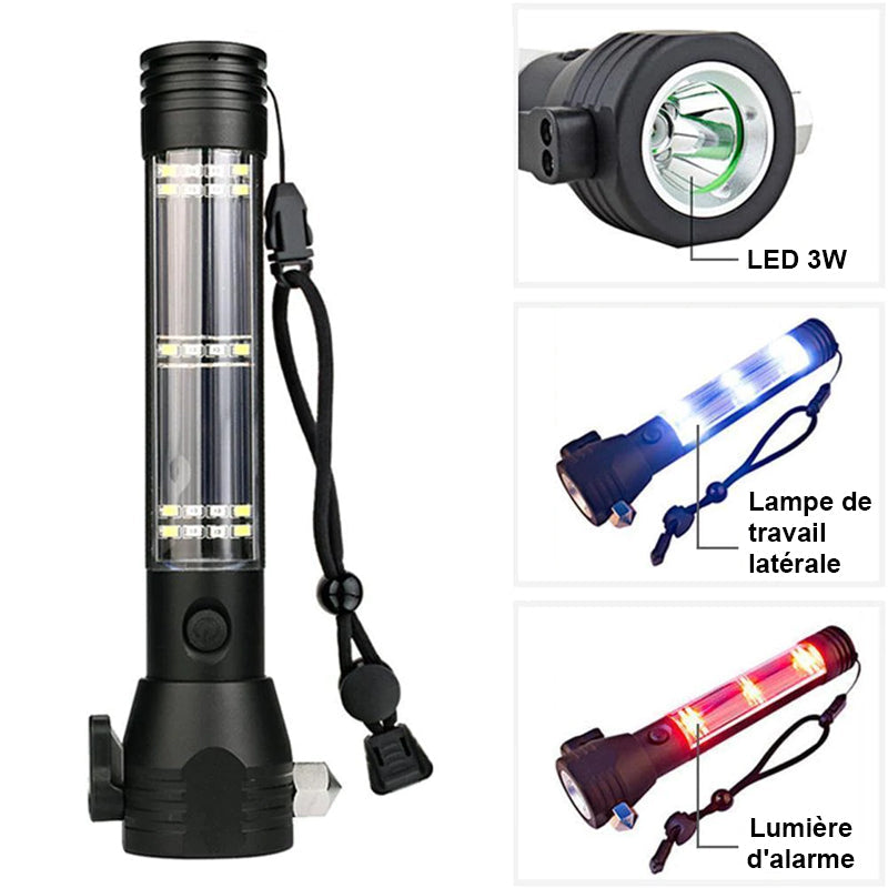 Lampe de Poche d'Urgence Multifonctionnelle
