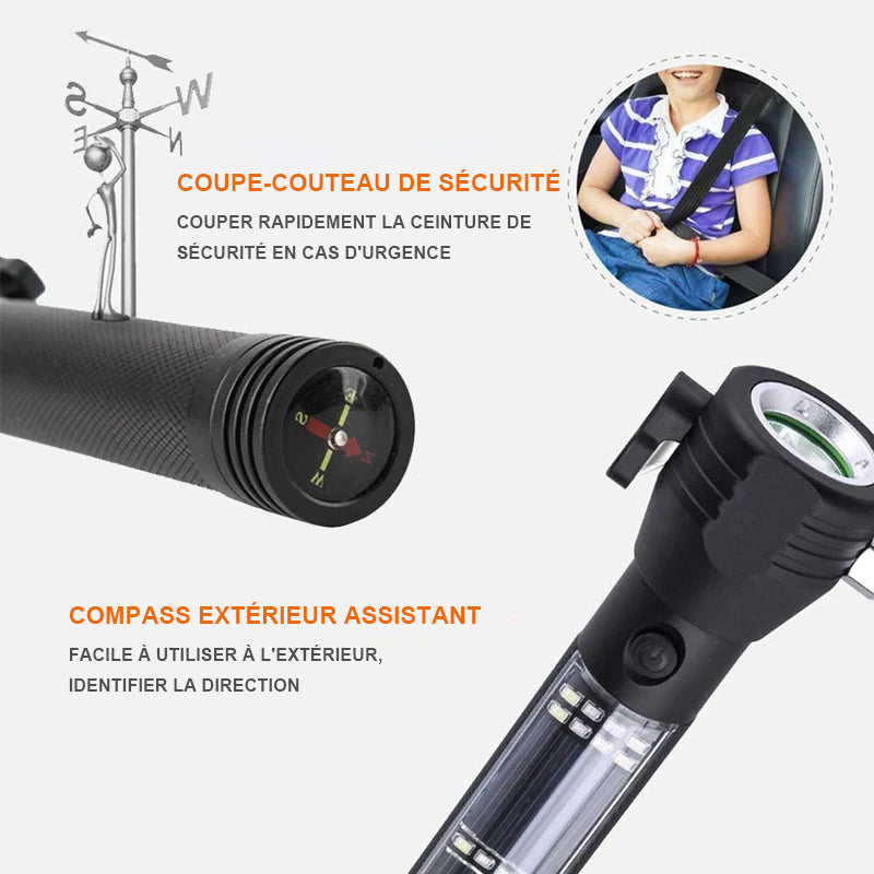 Lampe de Poche d'Urgence Multifonctionnelle