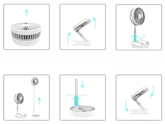Ventilateur télescopique rétractable