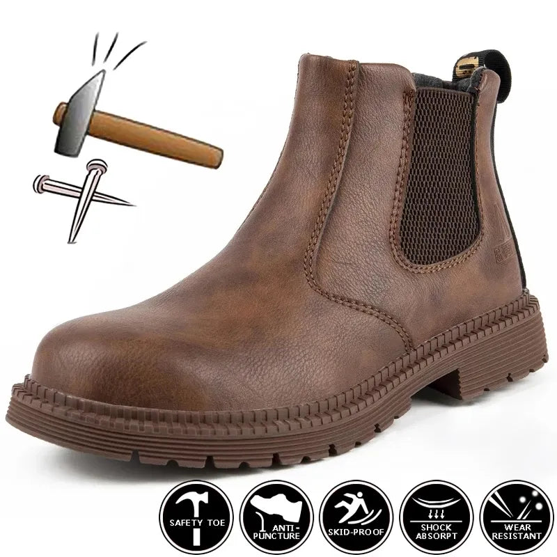 Bottines de sécurité en cuir