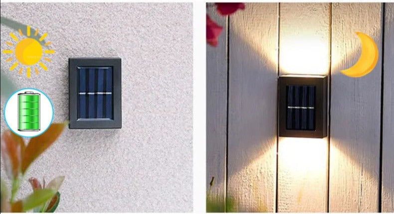 Lot de 4 appliques à énergie solaire