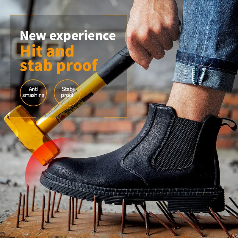 Bottines de sécurité en cuir