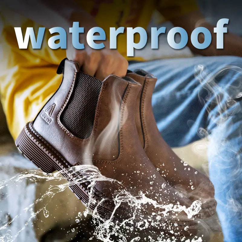 Bottines de sécurité en cuir