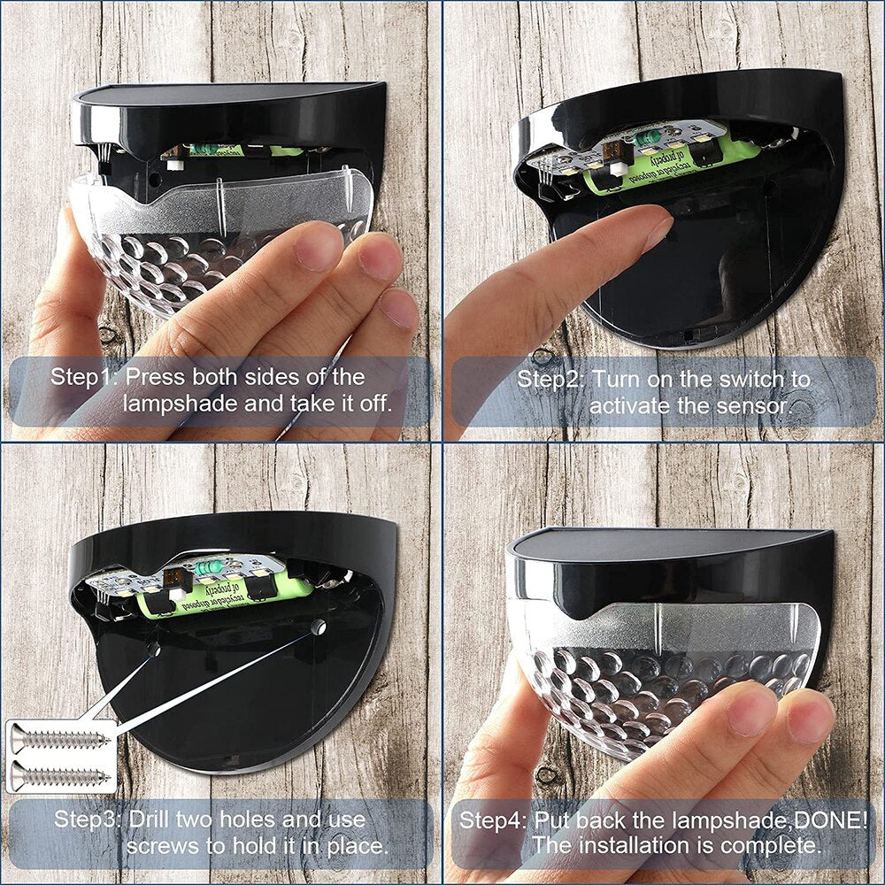 Applique mural lumière lampe solaire