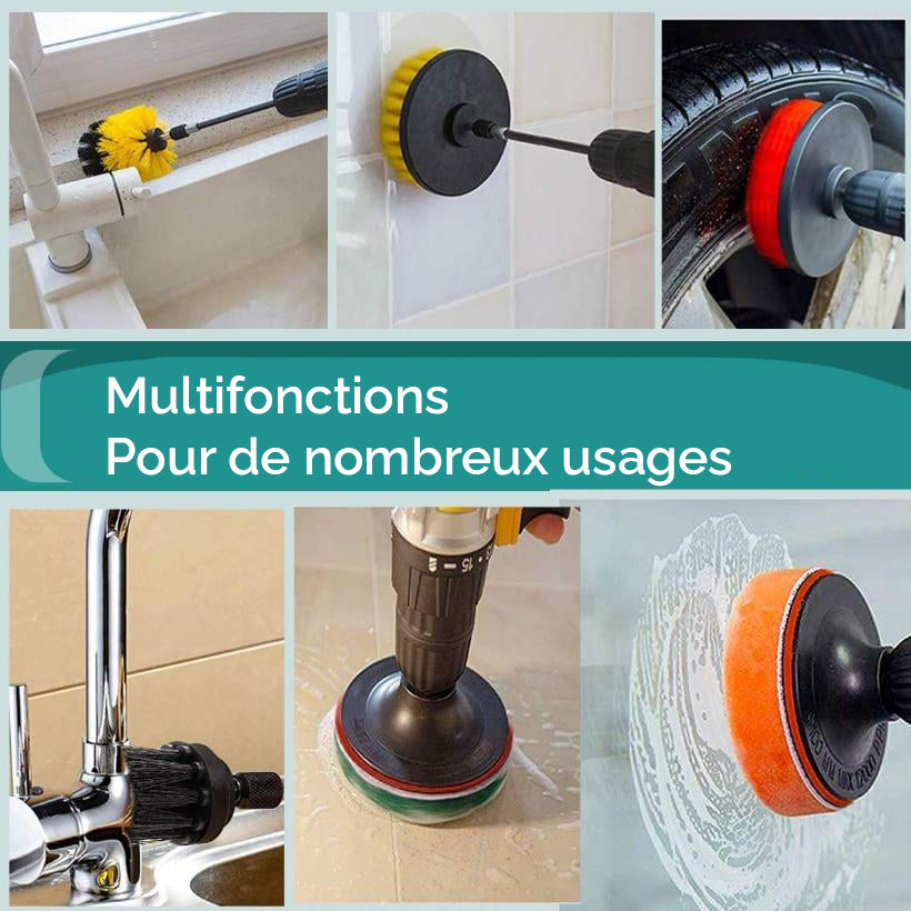 Brosses de nettoyage pour perceuse