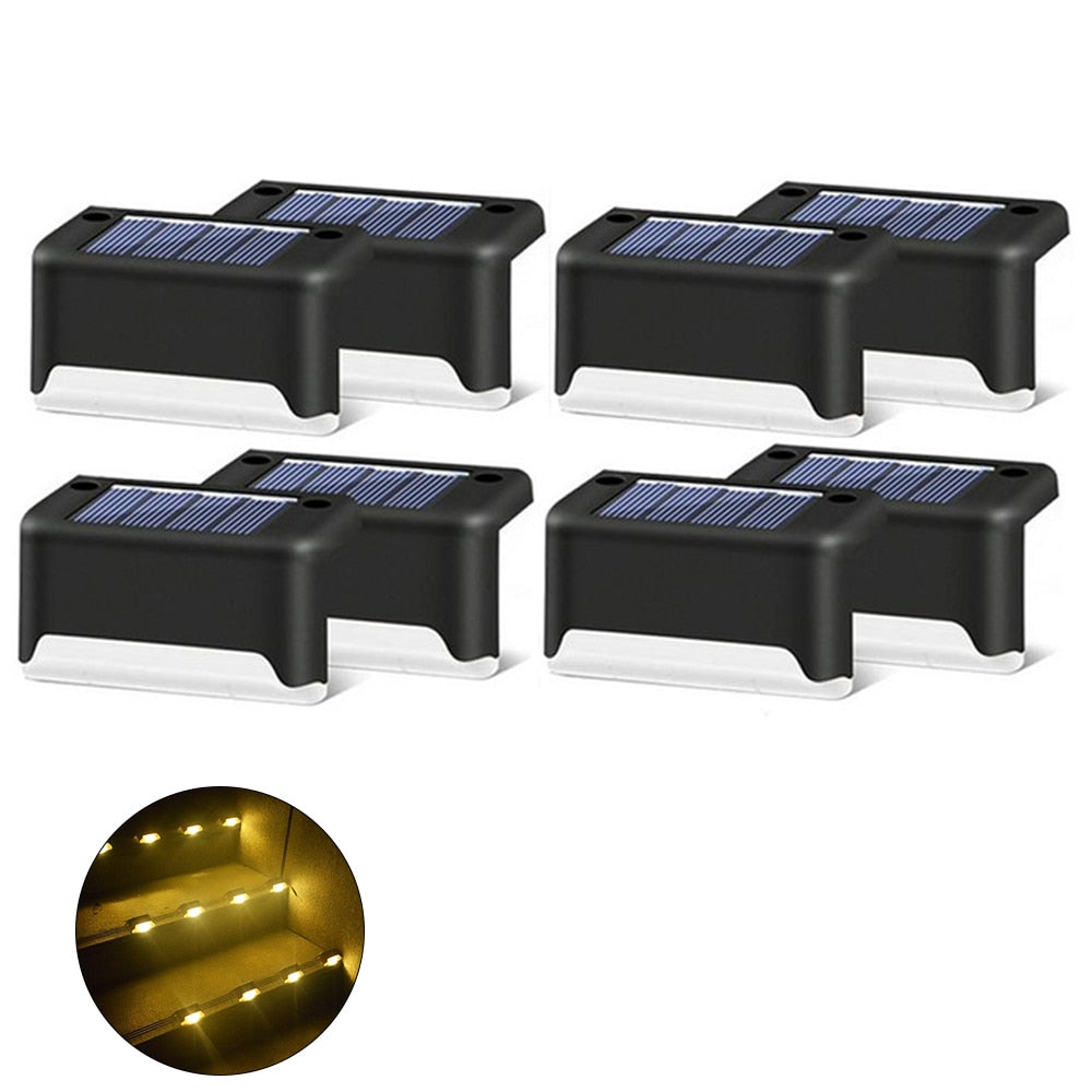 Lot de 8 Lampes LED solaires pour escaliers