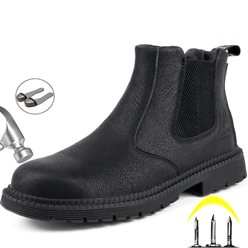 Bottines de sécurité en cuir