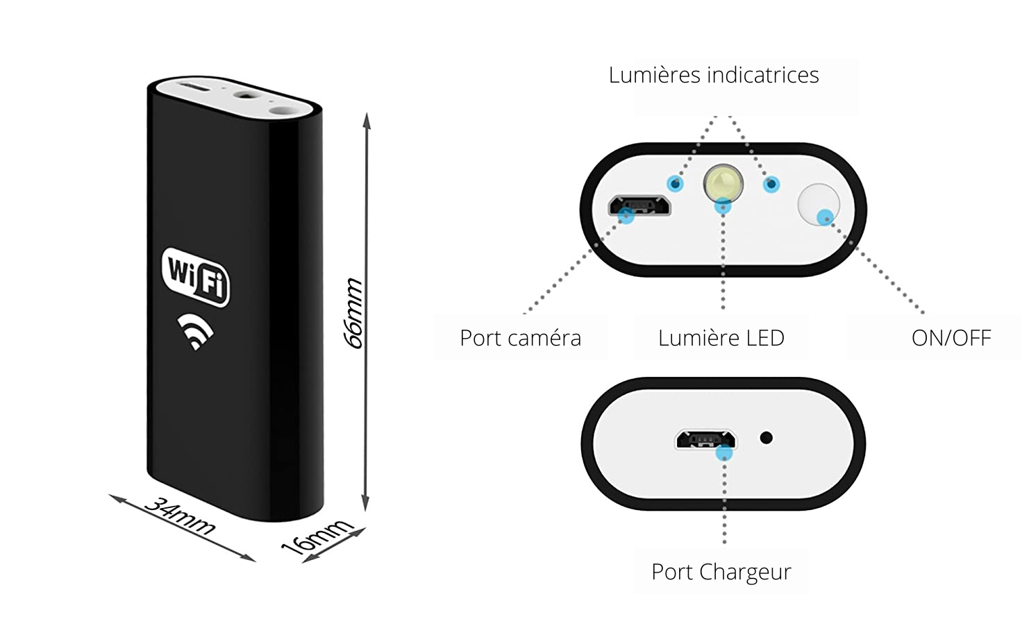 Caméra endoscopique HD WIFI
