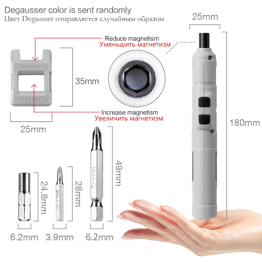 Mini Tournevis Electrique Sans Fil - 12 pièces
