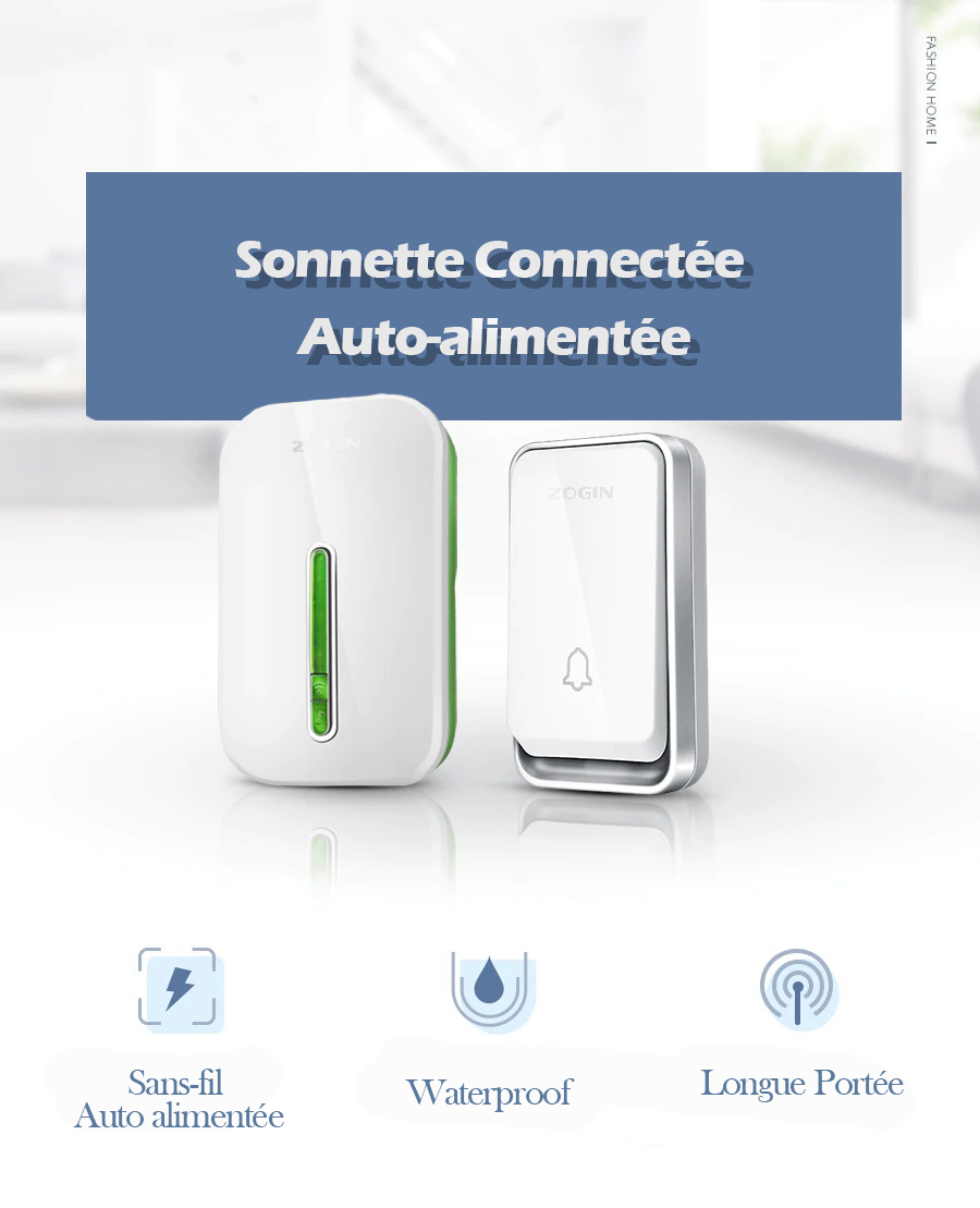 Sonnette sans-fil Auto-alimentée