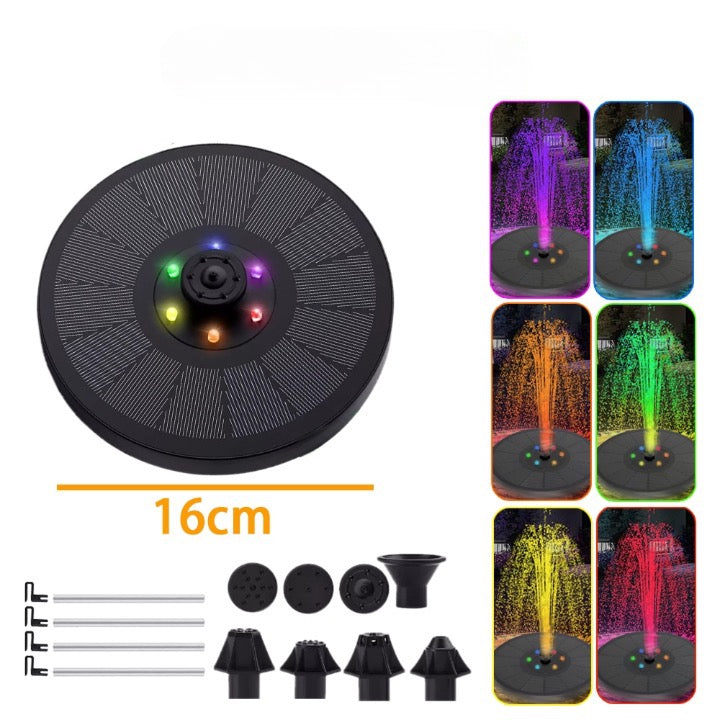 fontaine-solaire- à-leds