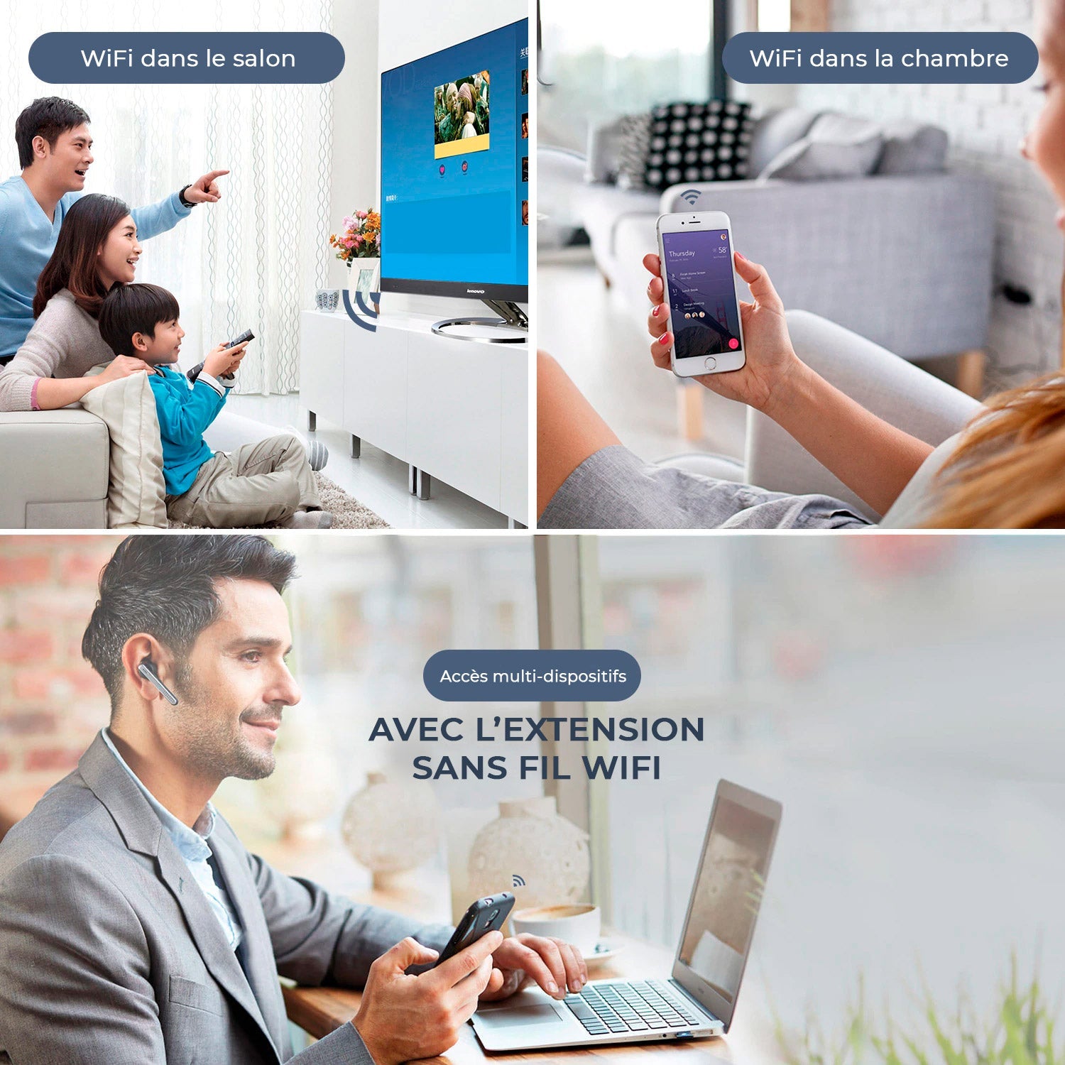 Répéteur WIFI à double bande passante longue portée
