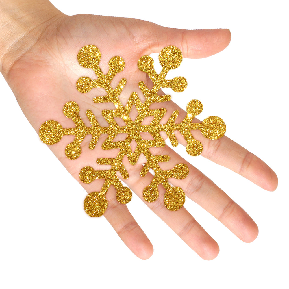 Lot de 2 assortiments d'autocollants flocon de neige de Noël