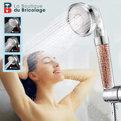 Pommeau de douche avec billes filtrantes