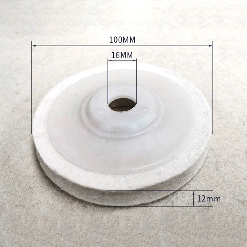 Disque de polissage 125 mm pour meuleuse d'angle, feutre et