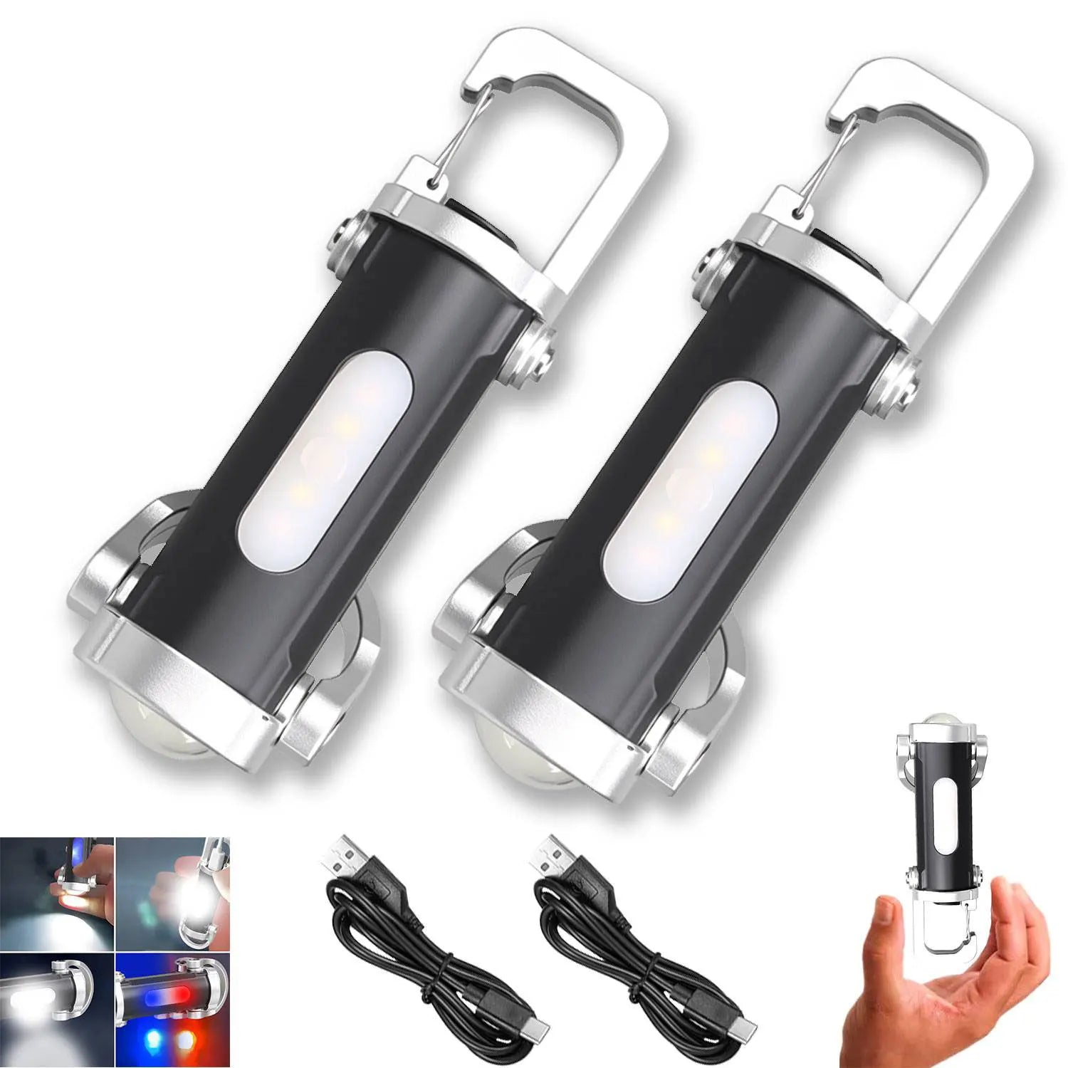 Mini Lampe Torche Porte-Clé 7 Modes d'éclairage - 1 ACHETÉE = 1 OFFERTE