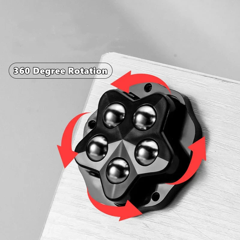 Mini Roulettes Pivotantes Auto-Adhésives – Lot de 4
