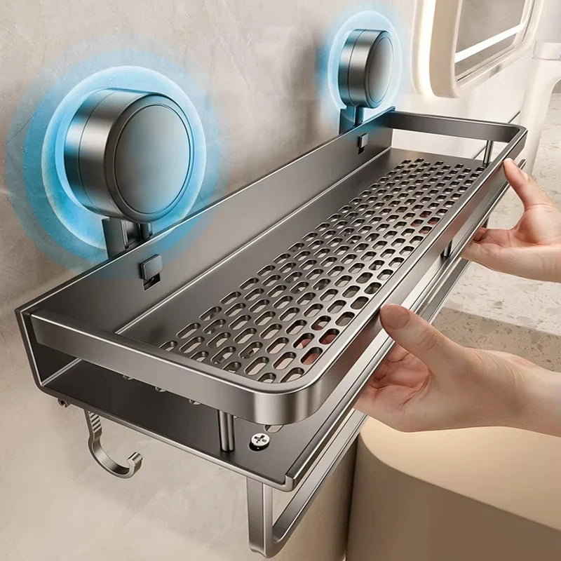 Étagère de Douche Murale Sans Perçage à Ventouse