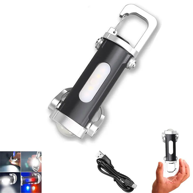 Mini Lampe Torche Porte-Clé 7 Modes d'éclairage - 1 ACHETÉE = 1 OFFERTE
