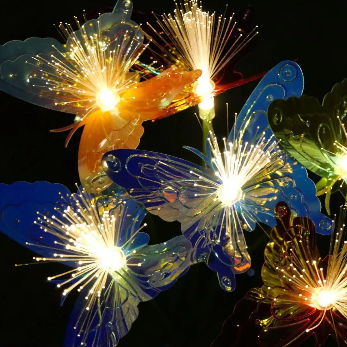 Lampe LED Solaire à Papillons à 6 Branches