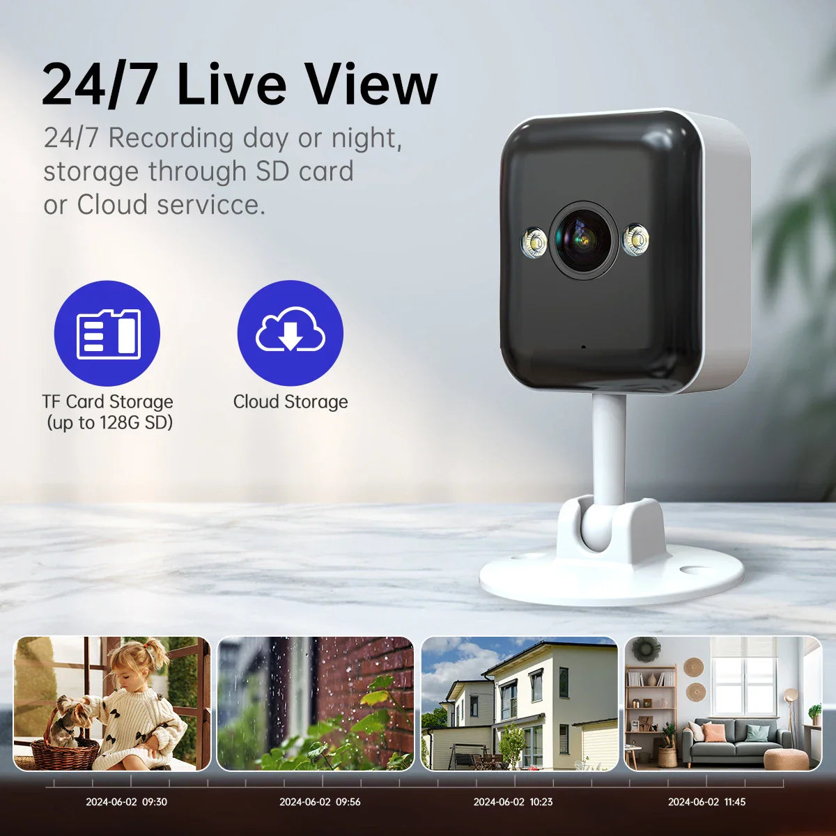 Caméra de Surveillance d'Extérieure CCTV Multifonctionnelle