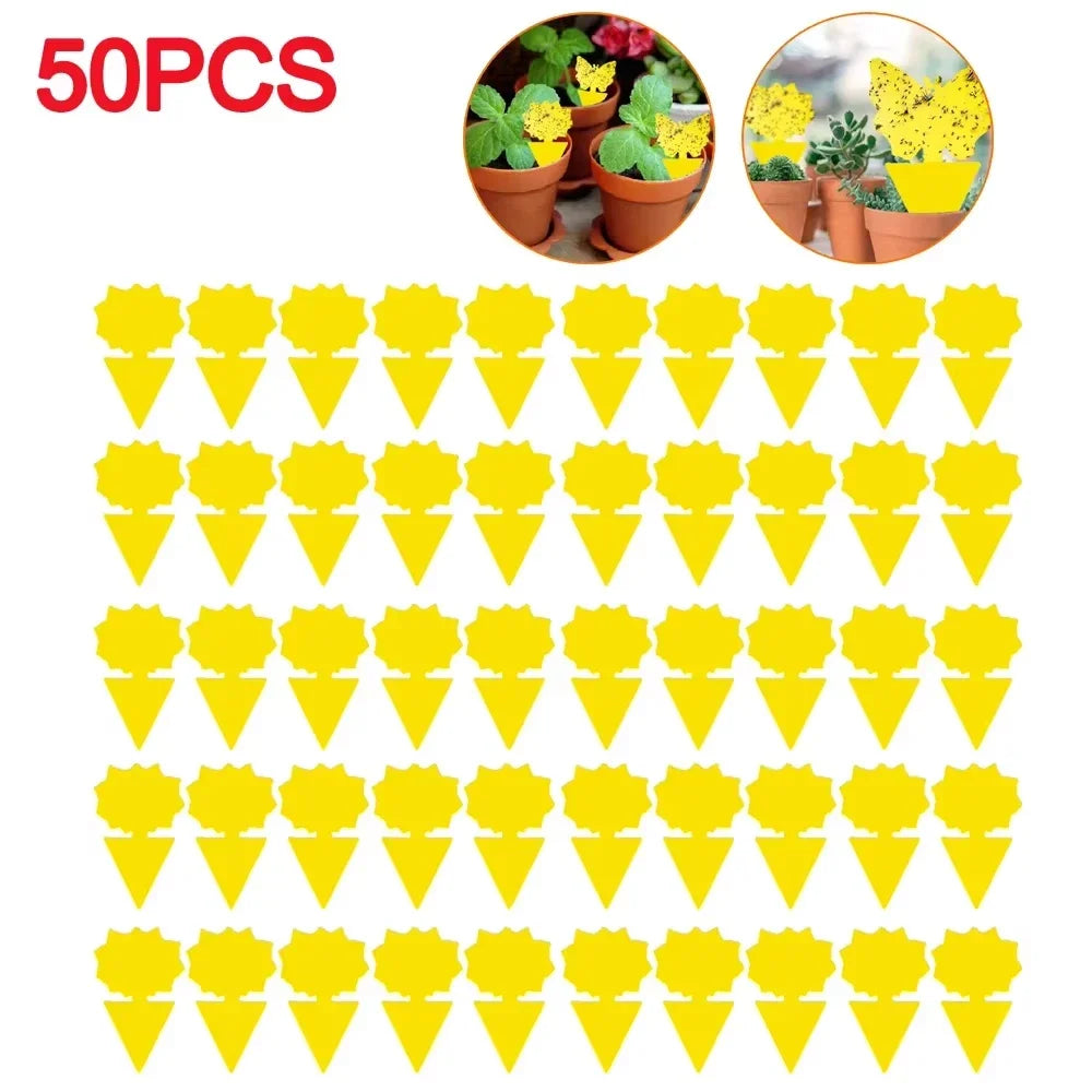 Pièges Jaunes Anti-Insectes Double Face - 50 pcs