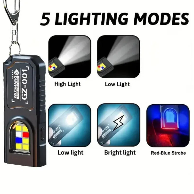 2X Mini Lampe Porte-Clés LED Ultra Puissante