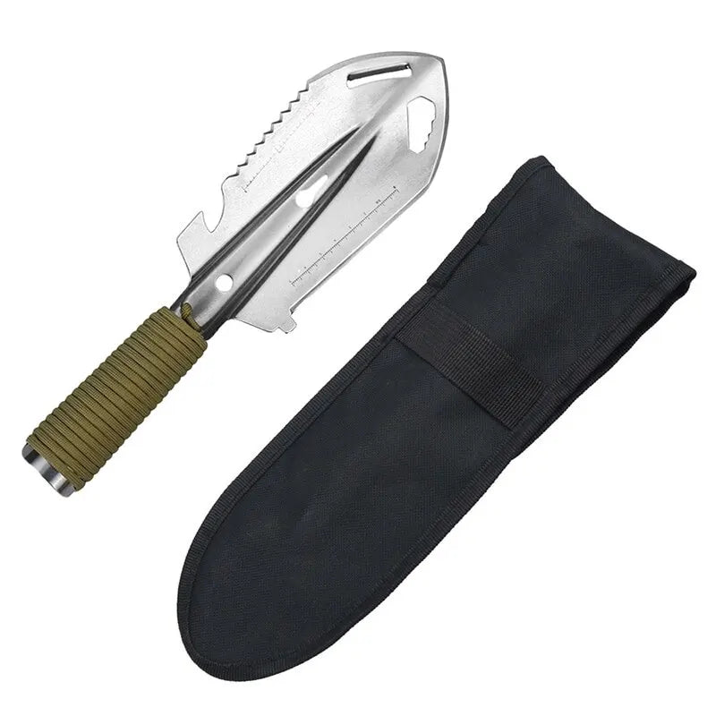 Mini Pelle de Camping & Survie 7 en 1 Multifonctionnelle