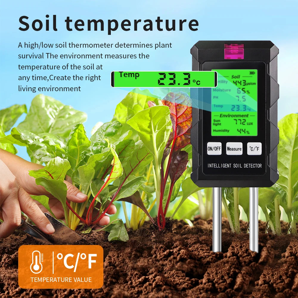 Sonde Électronique Fertilité et Conditions du Sol 6 en 1