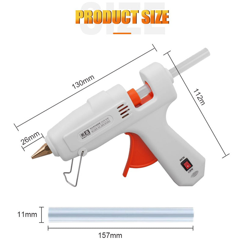 Pistolet à colle chaude 80W + 5 bâtonnets