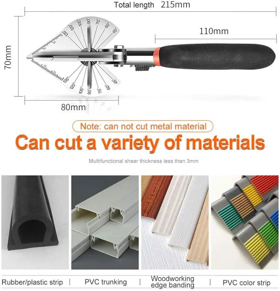 Ciseaux biseautés multi-angles de 45 à 135° - 10 Lames OFFERTES