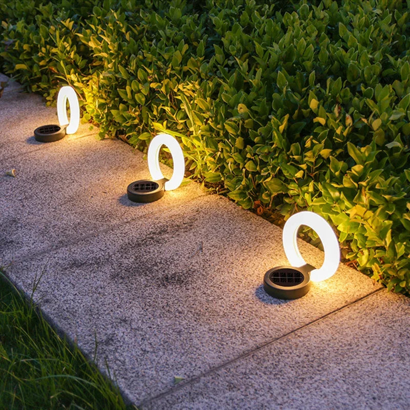 4x Spots Solaires avec Ring Light Ajustable